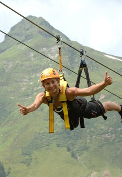 Europa Rutsche im Hochseilpark