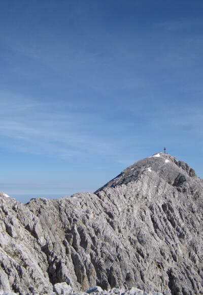 Der Kamm führt zum Gipfel des Großen Priel