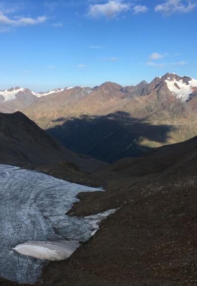 Blick vom Ramoljoch auf die Wildspitze