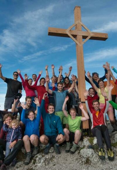 Das neue Gipfelkreuz der Pyramidenspitze