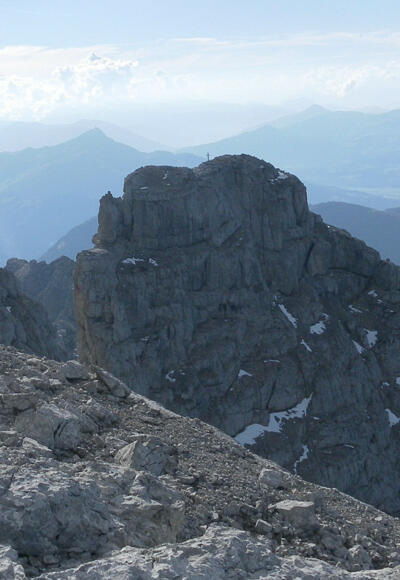 Blick vom Kreuzreifhorn zum Westlichen Reifhorn mit seinem NW-Grat rechts