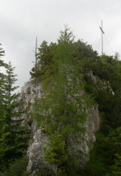 Gipfelaufbau, Anstieg von links