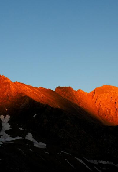 Hint. und Vord. Kendlspitz am Abend von der Hütte