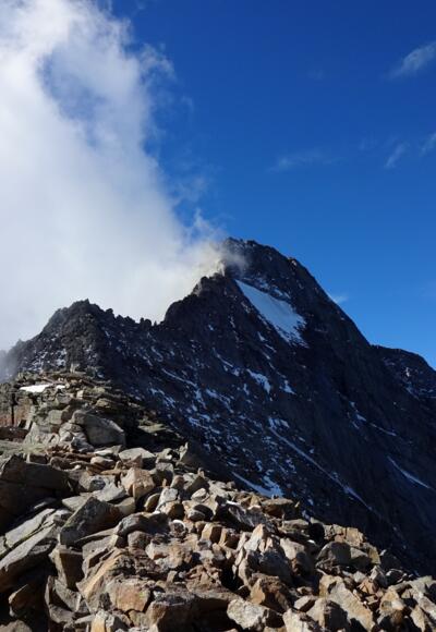 Am flachen Teil des Grates