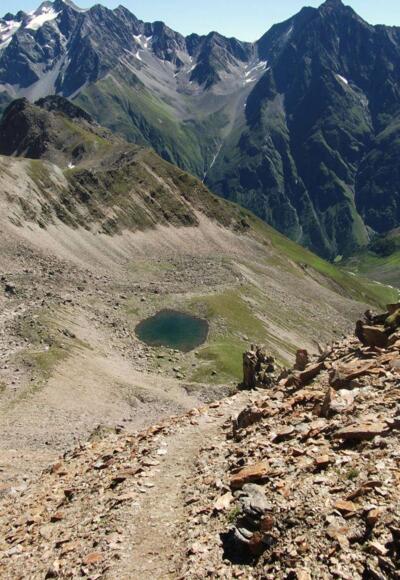Jetzt geht es bergab - Blick von der Kaunergrathütte talwärts