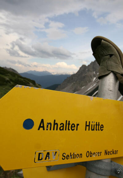 Schild am Hahntennjoch