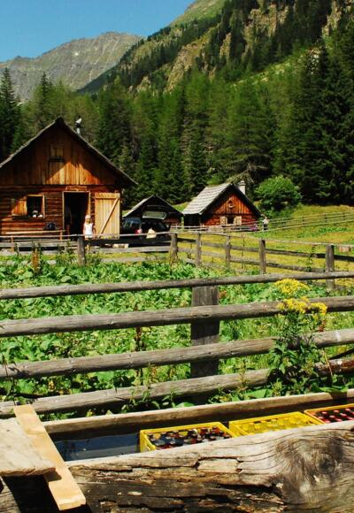 Hüttendorf mit Hansalhütte