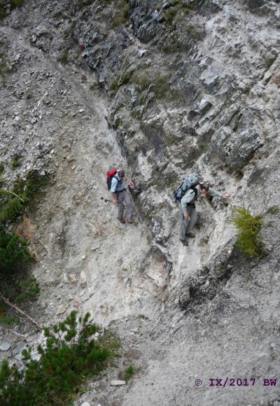 mit Ketten versicherte Querungen