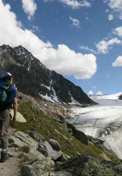 Hüttenzustieg mit Mittelbergferner