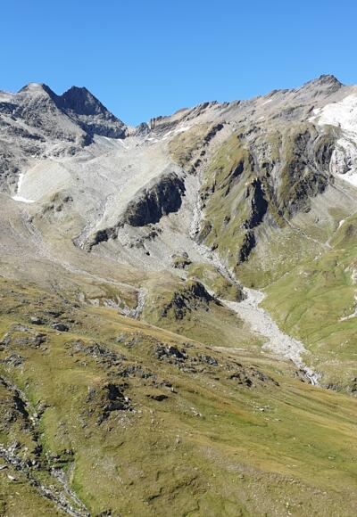 Blick vom Dabertal zum Rotenmanntörl