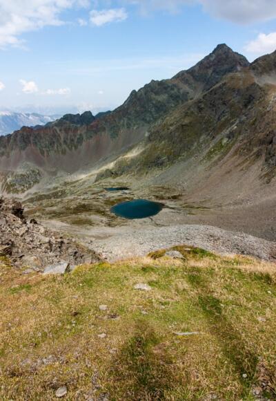 Ausblick zum Kugleter See, Schwendtkopf und Wildgrat