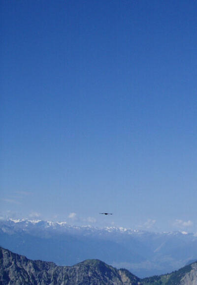 Die Bettelwurfhütte hoch über dem Inntal