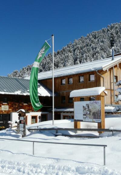 Weidener Hütte im Winter