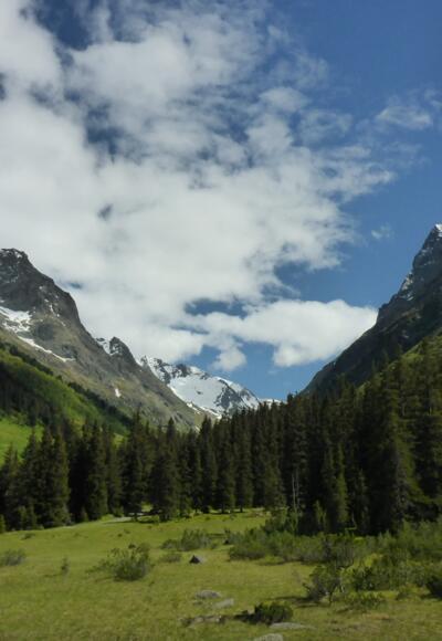das Fasultal mit dem kleinen Patteriol (rechts)
