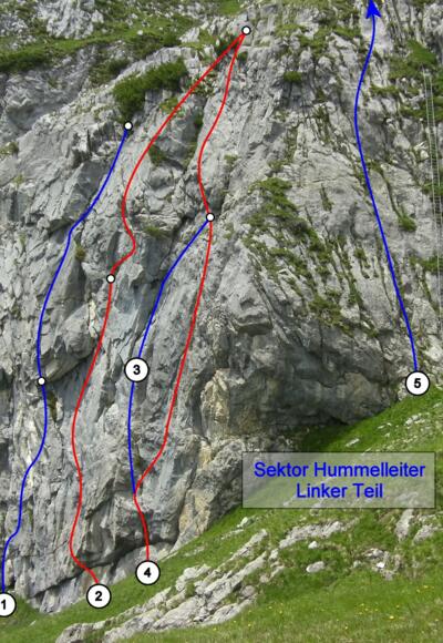 Sektor Hummelleiter, linker Teil