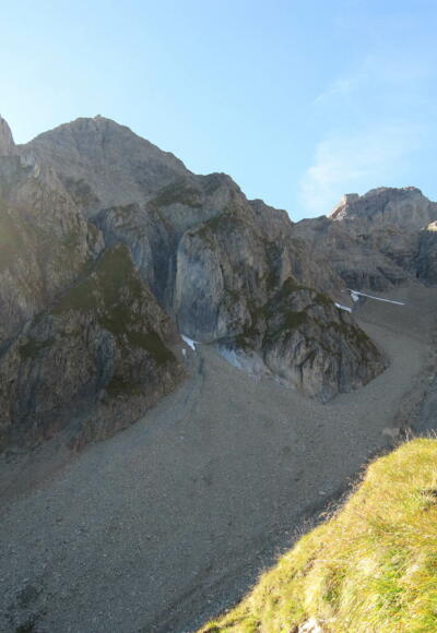 Gasillschlucht mit Parseierspitze (halbrechts) 3036m