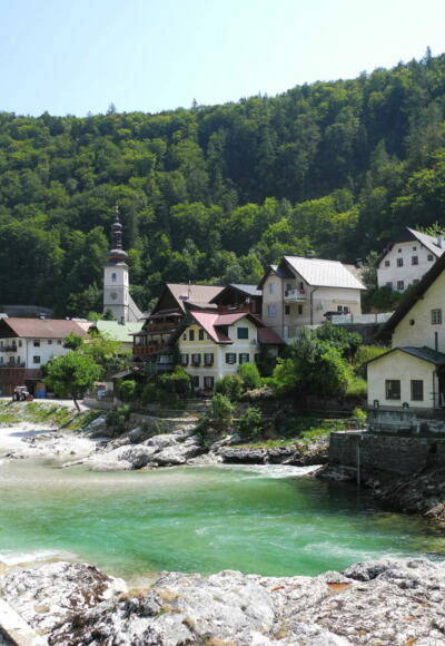 Lauffen vom Windensteg gesehen.
