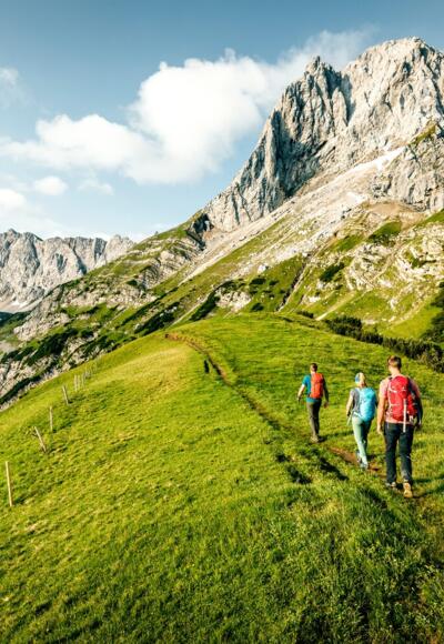 Auf dem Weg zur Lamsenjochhütte