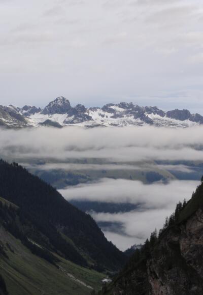 Blick ins Lechtal und in die Allgäuer Alpen