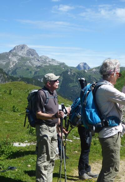 Am Stierlochjoch vor Mohnenfluh und Widderstein