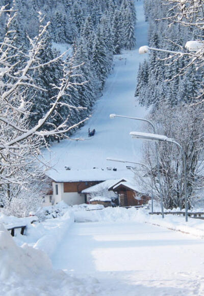Blick auf die Talwiese von St. Martin aus