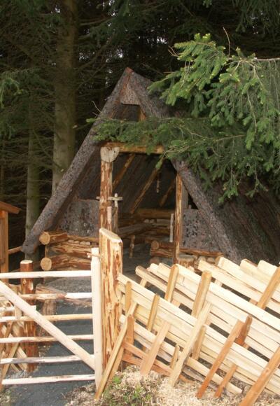 Holzfällerhütte am Kulturlandschaftsweg