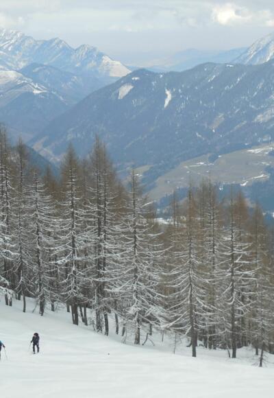 Aufstieg nach dem steilen Wald