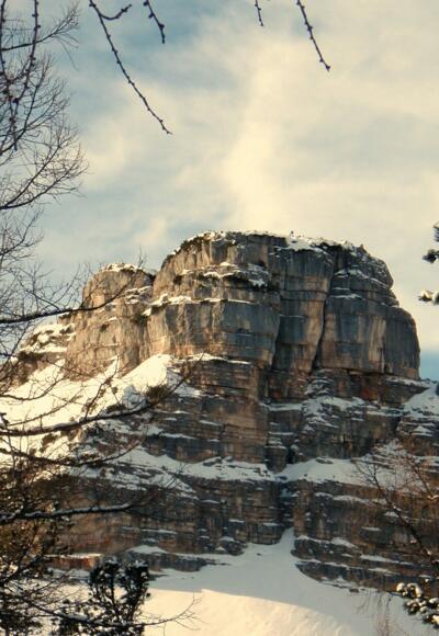 Eisernes Bergl, nach der Schispur Loigistalabzweigung um 1745m gesehen.