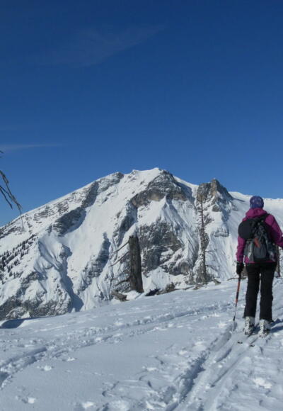 am höchsten Punkt des Rußbergs mit Gamsfeld dahinter