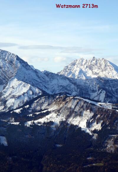 Blick zu den Berchtesgadener Alpen