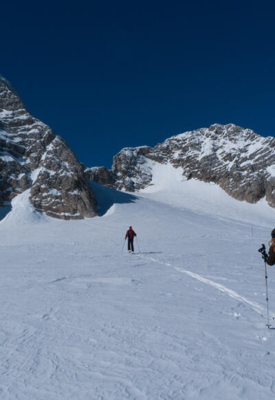 Vor dem Schulteranstieg (Klettersteig), Alternative zum Rankluft-Klettersteig im Sommer