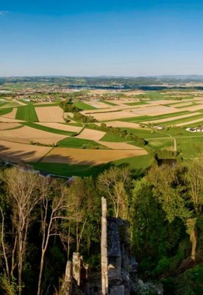 Panoramablick Burgruine Schaunberg