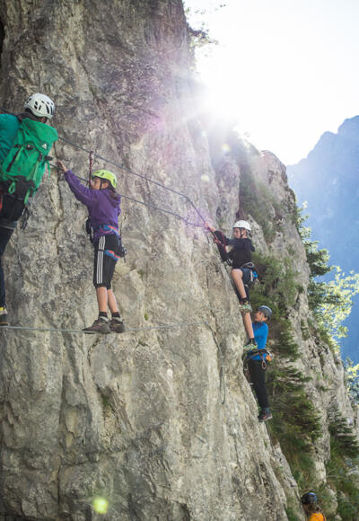 Seilbrücke Rongg Wasserfall