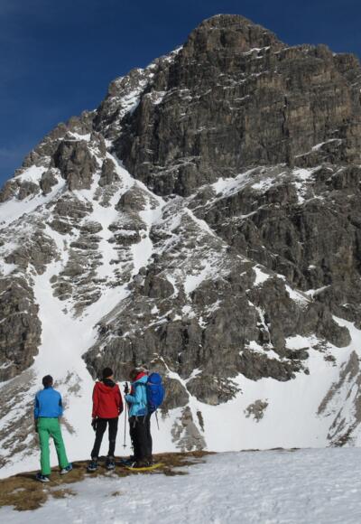 Auf dem Gipfel des Seekopfs mit Widderstein im Hintergrund