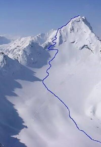 Grubenwandanstieg vom Zischgelesgipfel aus gesehen