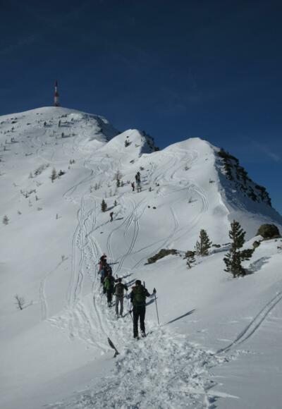 Im Aufstieg hat man das Ziel immer vor Augen.