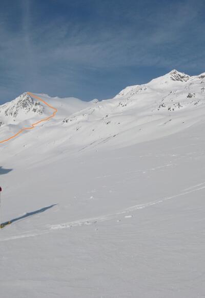 Hauslabkogelroute beim Anstieg auf den Saykogel gesehen