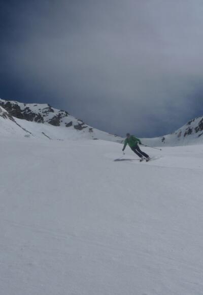 Abfahrt über den Rotmoosferner