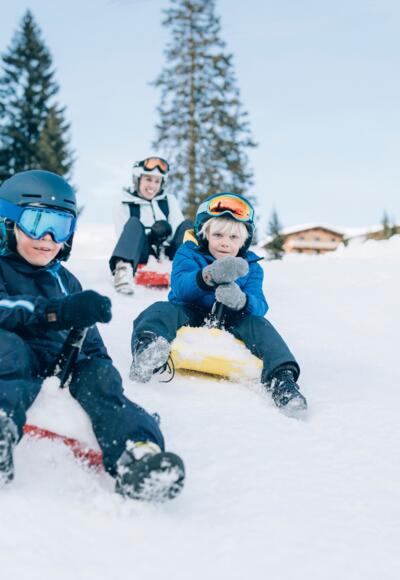 Zipfelbob in Lech Zürs