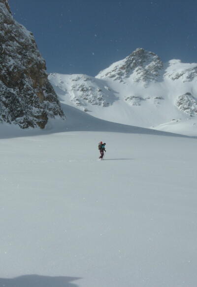 Unberührte Natur an diesem Morgen auf dem Weg zur ritzen Joch.