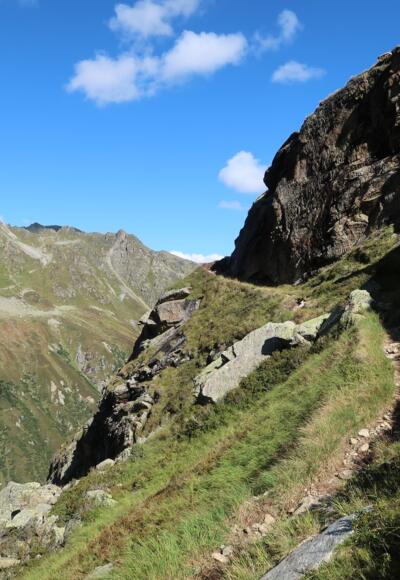 Weg zum Hochmadererjoch (Trittsicherheit vorausgesetzt)