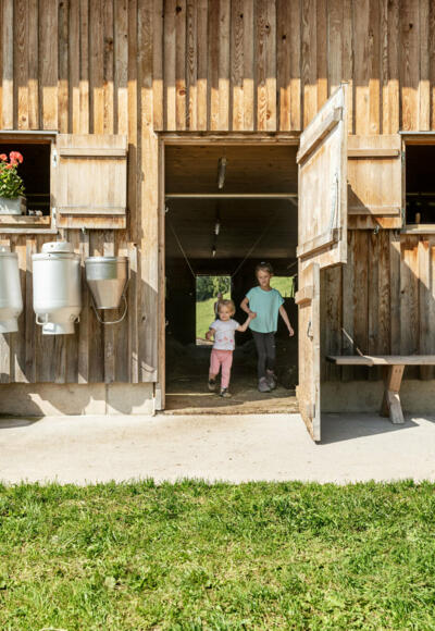 Kinder auf der Alpe Greußings Wildmoos