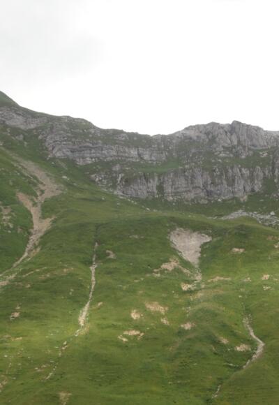 Blick auf den Anstieg zur Glattjöchlspitze
