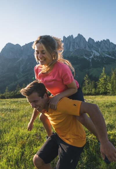 Auch der Spaß kommt beim Wandern nicht zu kurz