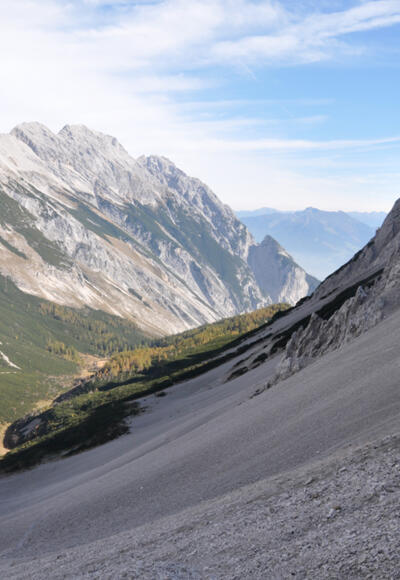 Blick vom Stempeljoch Richtung Halltal
