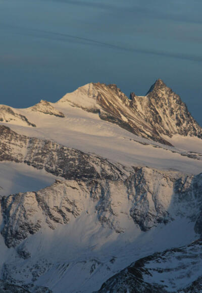 Blick von der Neuen Prager Hütte zum Großglockner