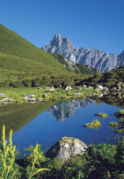 Blick zur Zimba von Platzis