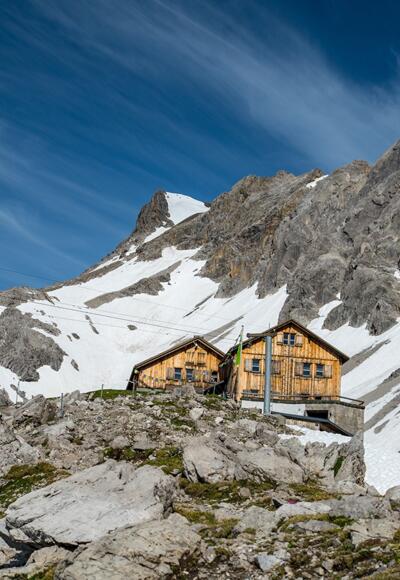 Totalp Hütte am Fuße der Schesaplana