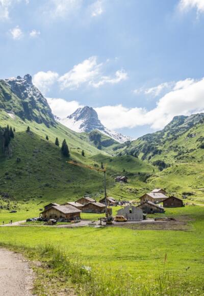 Blick auf Alpe Laguz