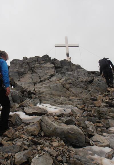 Kurz vor dem Gipfel der Hinteren Jamspitze.
